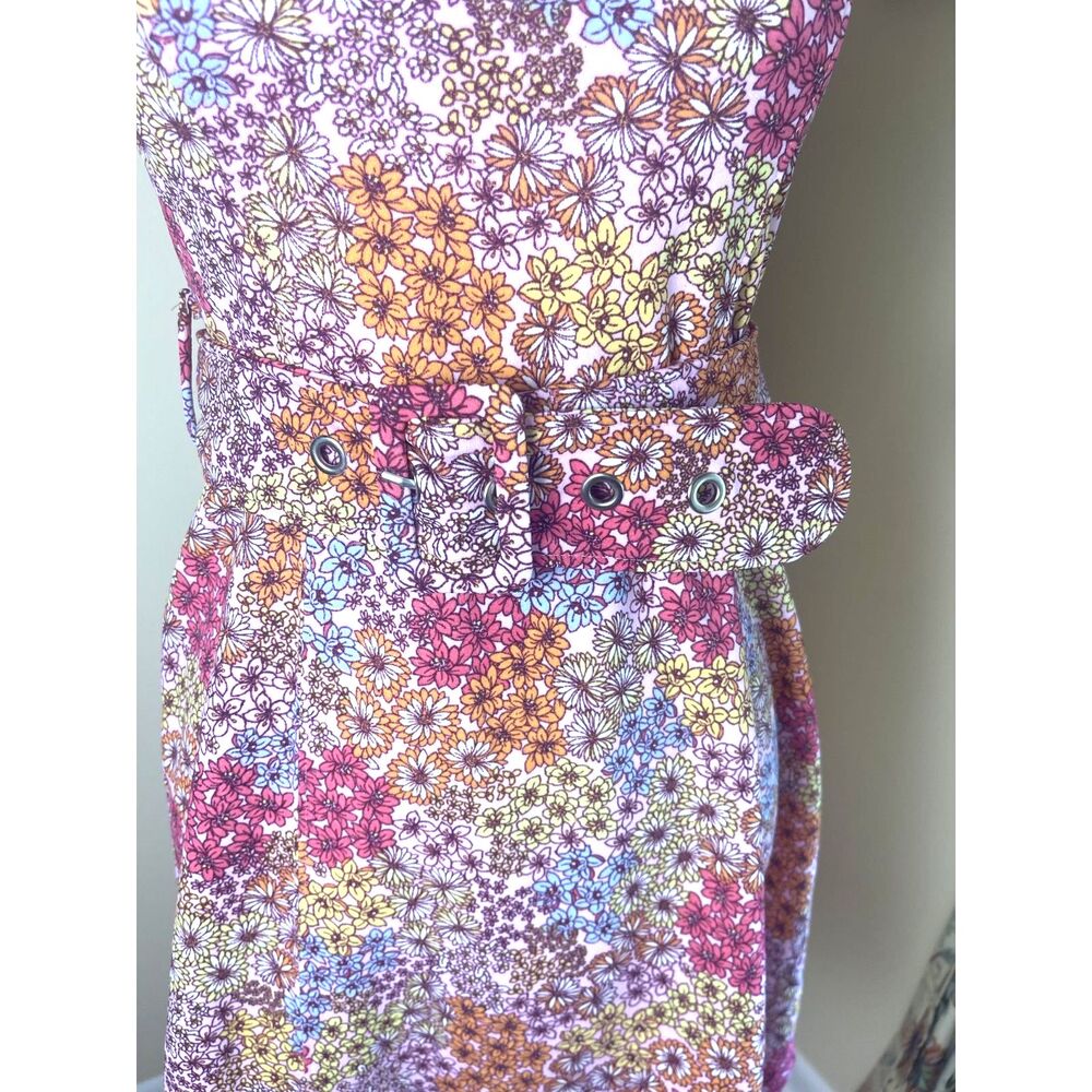 Strapless Pink Floral Belted Mini Dress NWT M Cottagecore Garden Party Spring - Picture 11 of 16